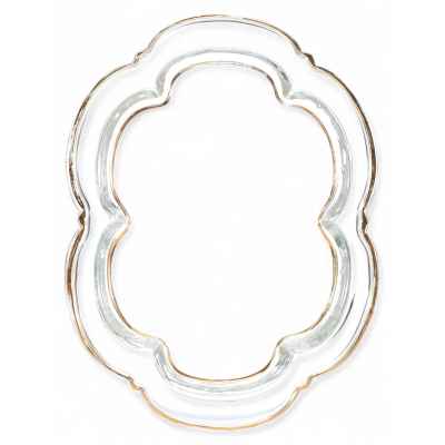 Комплект стопок на овальном подносе Богемия Конец XIX века