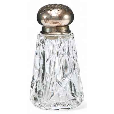 Солонка с серебряными каймой и крышкой. Австрия, Вена после 1922 г