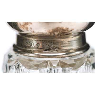 Солонка с серебряными каймой и крышкой. Австрия, Вена после 1922 г