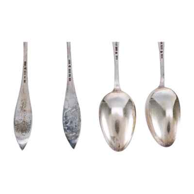 Набор кофейных ложек серебро 813 пр. 60 гр. Финляндия 1935 г. Хельсинки, Финляндия 1935