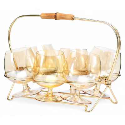 Рюмки для коньяка на подставке Европа 1970-гг