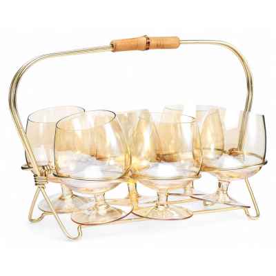 Рюмки для коньяка на подставке Европа 1970-гг