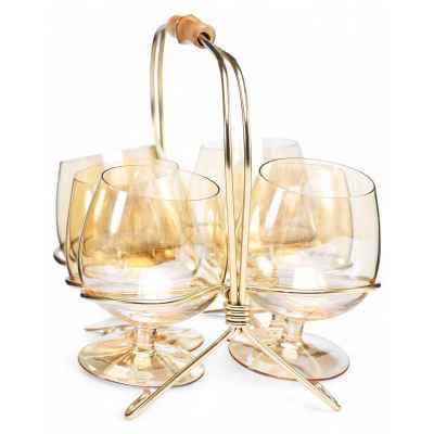 Рюмки для коньяка на подставке Европа 1970-гг