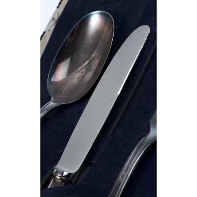 Набор столовых приборов серебро 800 пр. Zaramella Argenti Италия нач XXI в. Италия начало XXI века