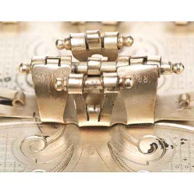 Шкатулка-кассоне метал, серебрение, Австро-Венгрия 1888 г. 16,5x10,4 см. Австро-Венгрия около 1888 г