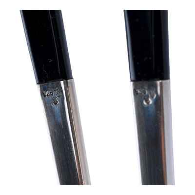 Салатные ложки баухаус серебро 800 пр, бакелит Bauer Германия 1920-1930-е гг. Германия 1920-1930-е гг