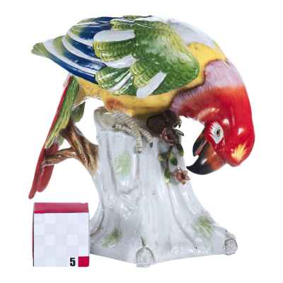 Скульптура Попугай фарфор, Ширхольц и сын (Schierholz) Германия 1951-72 гг. Н-11,5 см. Плауэ, Германия 1951-1972 гг