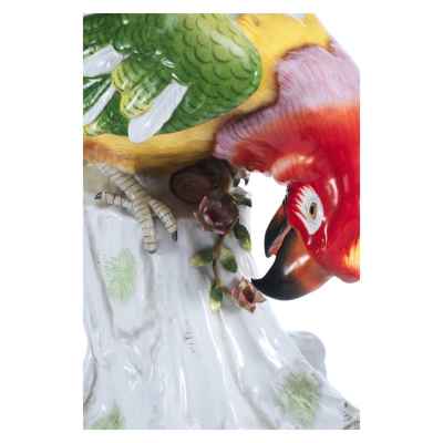 Скульптура Попугай фарфор, Ширхольц и сын (Schierholz) Германия 1951-72 гг. Н-11,5 см. Плауэ, Германия 1951-1972 гг