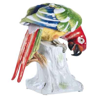 Скульптура Попугай фарфор, Ширхольц и сын (Schierholz) Германия 1951-72 гг. Н-11,5 см. Плауэ, Германия 1951-1972 гг