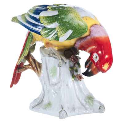 Скульптура Попугай фарфор, Ширхольц и сын (Schierholz) Германия 1951-72 гг. Н-11,5 см. Плауэ, Германия 1951-1972 гг