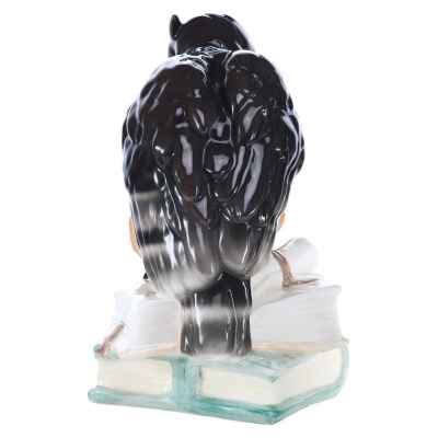 Скульптура Филин на книгах Goldscheider Австрия 1920-30 гг. Н-25,1 см. Вена, Австрия 1920-1930 гг