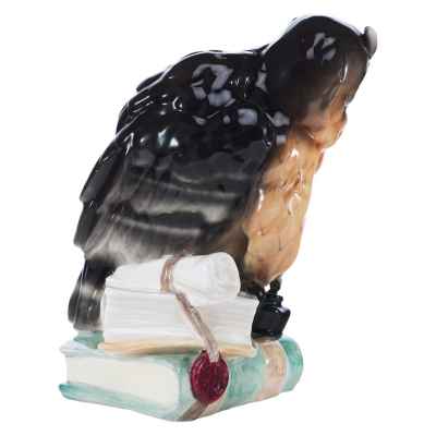 Скульптура Филин на книгах Goldscheider Австрия 1920-30 гг. Н-25,1 см. Вена, Австрия 1920-1930 гг