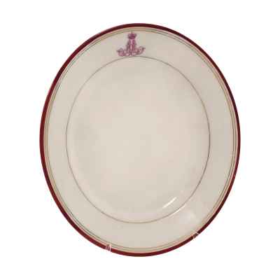 Тарелка из сервиза Аничкова дворца ИФЗ 1896 г. D-23,5 см. Санкт- Петербург 1896