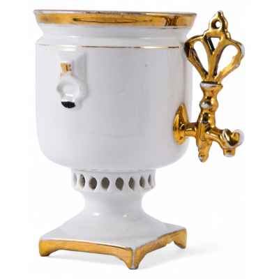 Стакан Самовар фарфор без крышки М. С. Кузнецов до 1917 г. Н-13 см. Дулевский фарфоровый завод конец XIX - начало XX вв