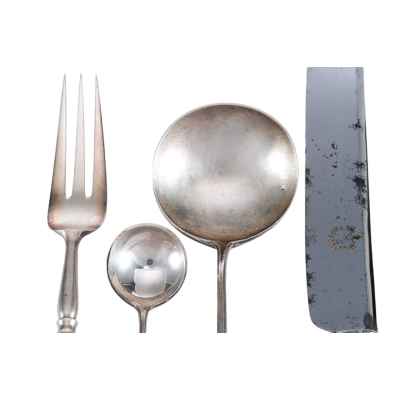 Столовый набор Эгоист Хлебников в родной коробке 84 пр. Варыпаев 1878-94 гг. Москва 1878-1894 гг