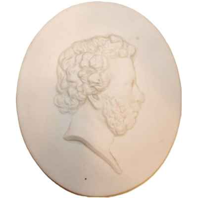 Барельеф «Портрет А.С.Пушкина» Ломоносовский Фарфоровый завод 1930-гг