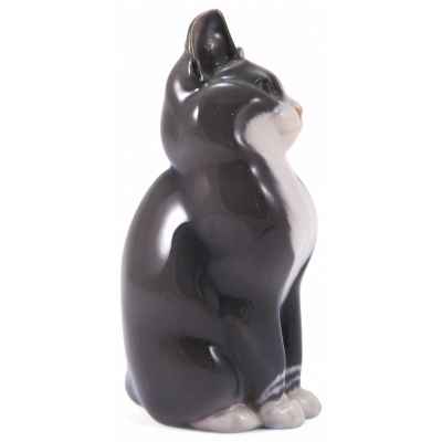Скульптура Кот фарфор, Royal Copenhagen Копенгаген, Дания H-13,2 см. Копенгаген, Дания 1969-1974 гг
