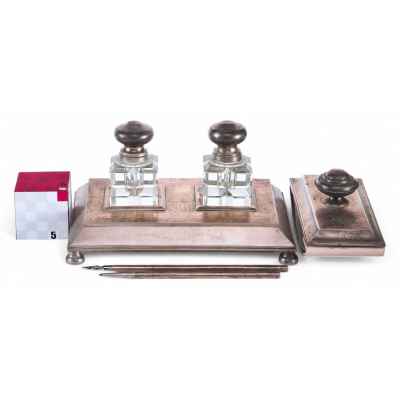 Письменный набор серебро 84 пр. И.П. 1914 г. Москва около 1908 г