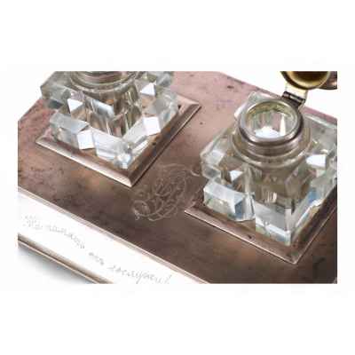 Письменный набор серебро 84 пр. И.П. 1914 г. Москва около 1908 г