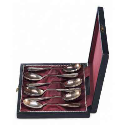 Набор чайных ложек серебро 800 пр. 1ХХ гр. J D Австрия нач. ХХ в. Австро-Венгрия последняя четверть XIX - начало ХХ вв