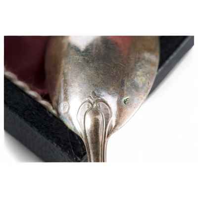 Набор чайных ложек серебро 800 пр. 1ХХ гр. J D Австрия нач. ХХ в. Австро-Венгрия последняя четверть XIX - начало ХХ вв