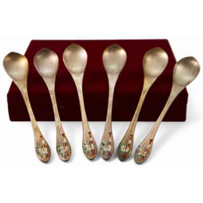 Набор серебряных десертных ложек Восточный регион XX век