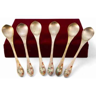 Набор серебряных десертных ложек Восточный регион XX век