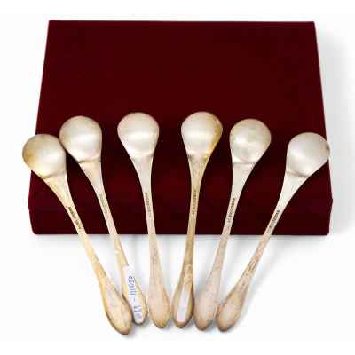 Набор серебряных десертных ложек Восточный регион XX век