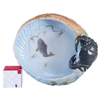 Ваза «Краб и рыба» Royal Copenhagen Factory,  Копенгаген, Дания 1964