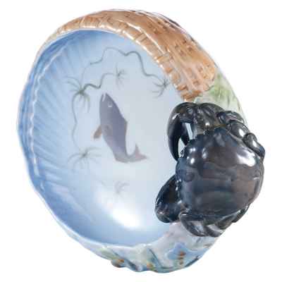 Ваза «Краб и рыба» Royal Copenhagen Factory,  Копенгаген, Дания 1964