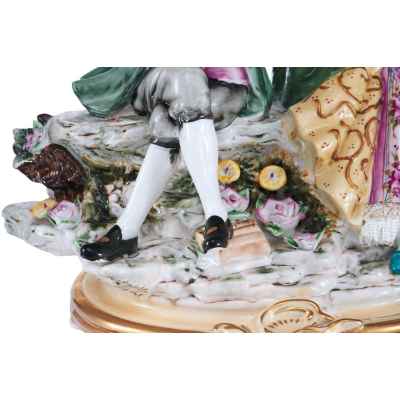 Скульптурная композиция «Кавалер с мандолиной и дама» Дрезден, Германия 20 века (до 1949 года)