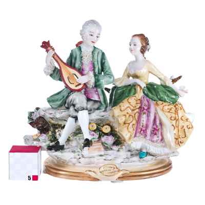 Скульптурная композиция «Кавалер с мандолиной и дама» Дрезден, Германия 20 века (до 1949 года)