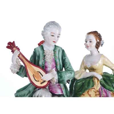 Скульптурная композиция «Кавалер с мандолиной и дама» Дрезден, Германия 20 века (до 1949 года)