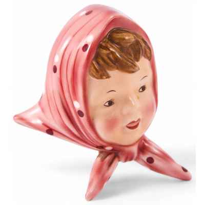 Скульптура «Голова девочки» в розовом платке Ausführung Keramikwerkstätte Thomasch-Sierndorf 1950- гг