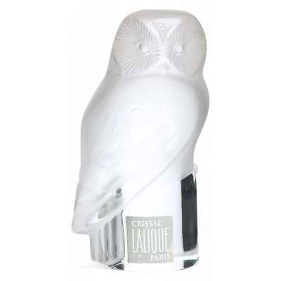 Скульптура «Сова»  «Cristal Lalique Paris». фабрика Lalique, Франция около 1990-х гг