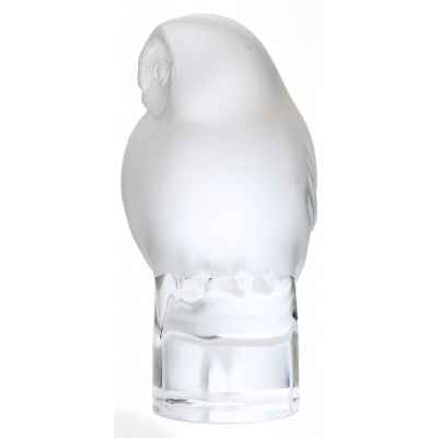 Скульптура «Сова»  «Cristal Lalique Paris». фабрика Lalique, Франция около 1990-х гг