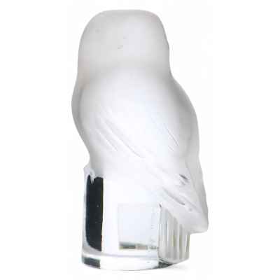 Скульптура «Сова»  «Cristal Lalique Paris». фабрика Lalique, Франция около 1990-х гг