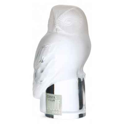 Скульптура «Сова»  «Cristal Lalique Paris». фабрика Lalique, Франция около 1990-х гг