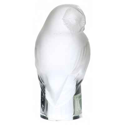 Скульптура «Сова»  «Cristal Lalique Paris». фабрика Lalique, Франция около 1990-х гг