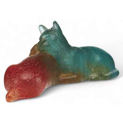 Скульптура «Кошка с собакой» Нанси. Франция первая четверть ХХ века