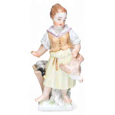 Скульптурная композиция «Девушка с птицами» Германия, Берлинская королевская мануфактура Начало XX века