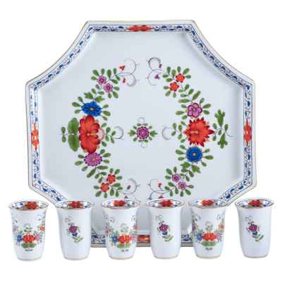 Набор для ликера фарфор, Мейсен (Meissen) Германия 1960-70-е гг. Мейсен, Германия 1960-70 гг
