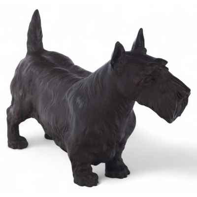 Статуэтка Скотч-терьер фарфор, Мейсен (Meissen) Германия сер ХХ в. 19х12,5 см. Мейсен, Германия до середины XX века