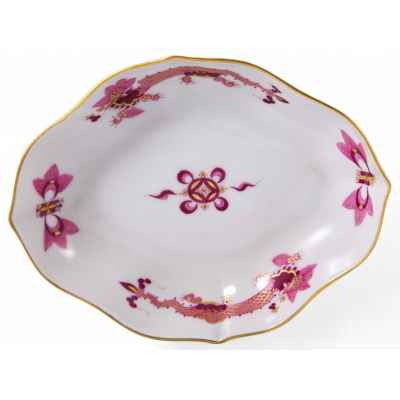 Розетка в стиле Красный дракон фарфор, Мейсен (Meissen) Германия сер. ХХ в. 11,9х2,4 см. Мейсен, Германия ХХ век