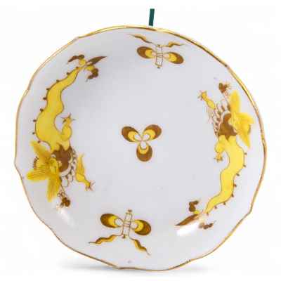 Розетка в стиле Желтый дракон фарфор, Мейсен (Meissen) Германия сер. ХХ в. 7,9х1,8 см. Мейсен, Германия XX век