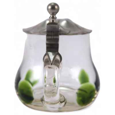 Пивная кружка. Украшенная голубыми и зелеными горошинами. Богемия. Богемия Начало XX века