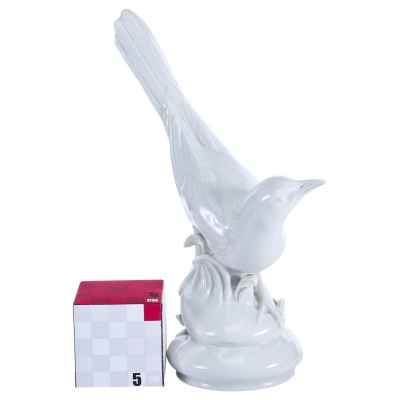 Скульптура Трясогузка фарфор, Мейсен (Meissen) Германия 1934-72 гг. Н-21,5 см. Мейсен, Германия 1934-1972 гг