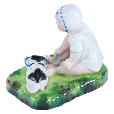 Девочка, кормящая кошку Ходов (Ходау), Австро-Венгрия 1845-1872 гг