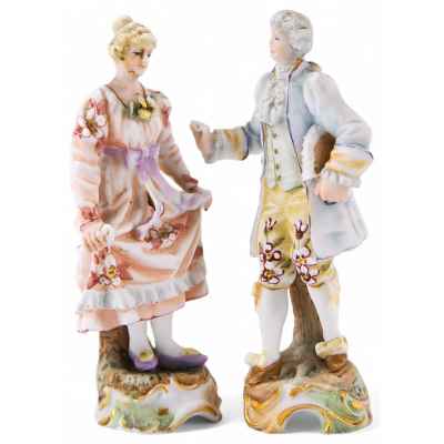 Парные скульптуры «Дама и кавалер» Фолькштедт (?) Германия Конец XIX века