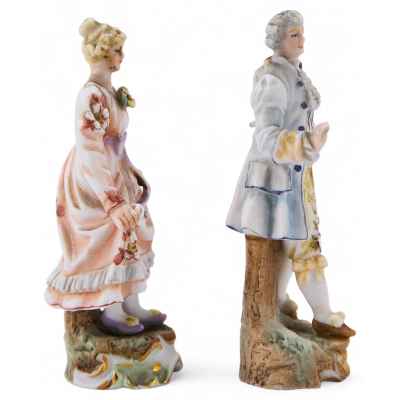 Парные скульптуры «Дама и кавалер» Фолькштедт (?) Германия Конец XIX века